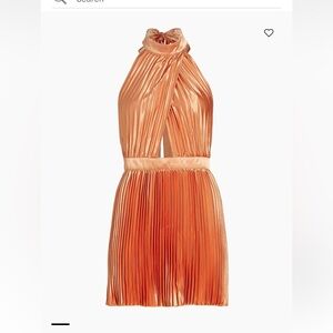 NWT L'Idée Renaissance Satin Halter Minidress Sz AUS 10/US 6